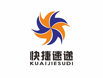 AR科技核心~雪狐設(shè)計的快捷速遞logo設(shè)計