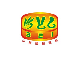 李泉輝的321 中餐快食連鎖logo設(shè)計(jì)