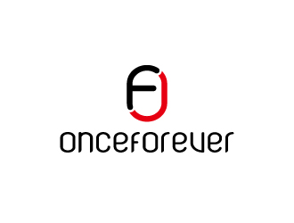 周金進的英文:onceforever +中文:萬姿艾唯logo設(shè)計
