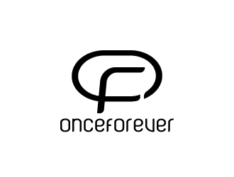 周金進的英文:onceforever +中文:萬姿艾唯logo設(shè)計