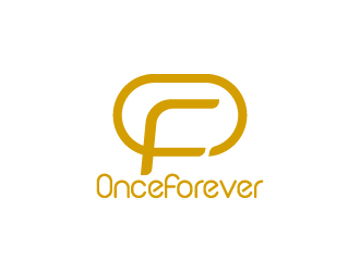 周金進的英文:onceforever +中文:萬姿艾唯logo設(shè)計
