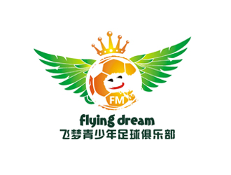 飛夢青少年足球俱樂部(flying dream)logo設(shè)計(jì)