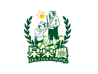 鄭國麟的呆呆農(nóng) 人物卡通LOGO設(shè)計logo設(shè)計