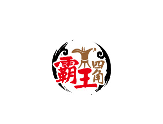 周金進的霸王四角白酒logologo設(shè)計