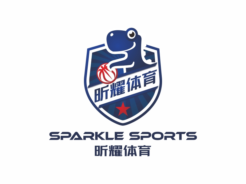 陳國(guó)偉的昕耀體育，副標(biāo)題：SPARKLE SPORTSlogo設(shè)計(jì)